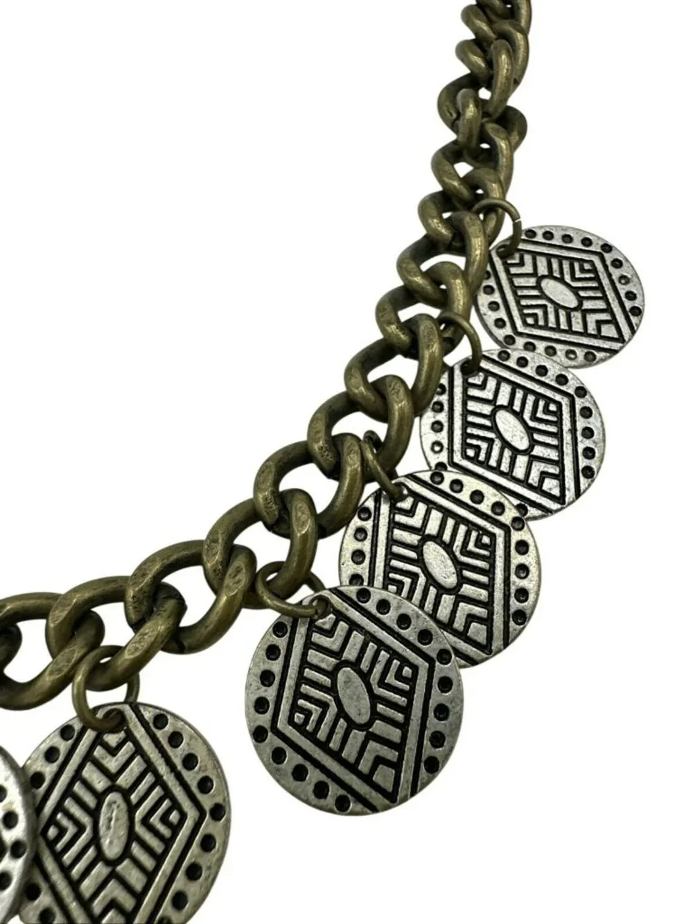 Medallion Necklace Statement Mandala Circles 27